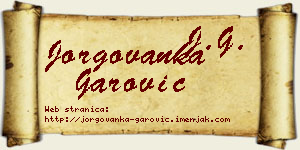 Jorgovanka Garović vizit kartica
